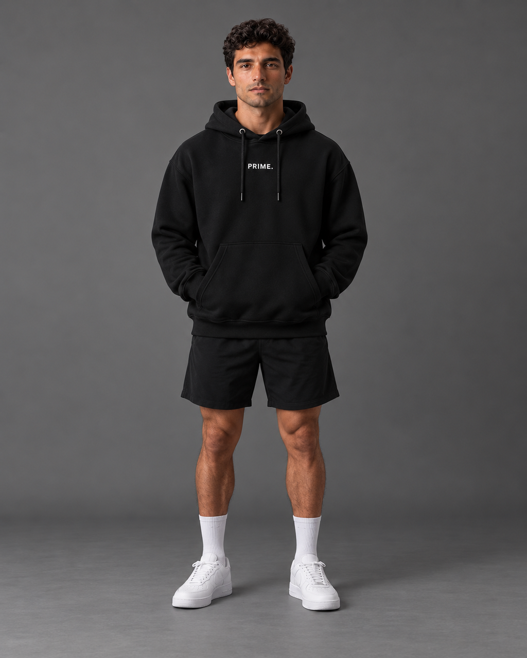 PRIME Oversized Hoodie — Black