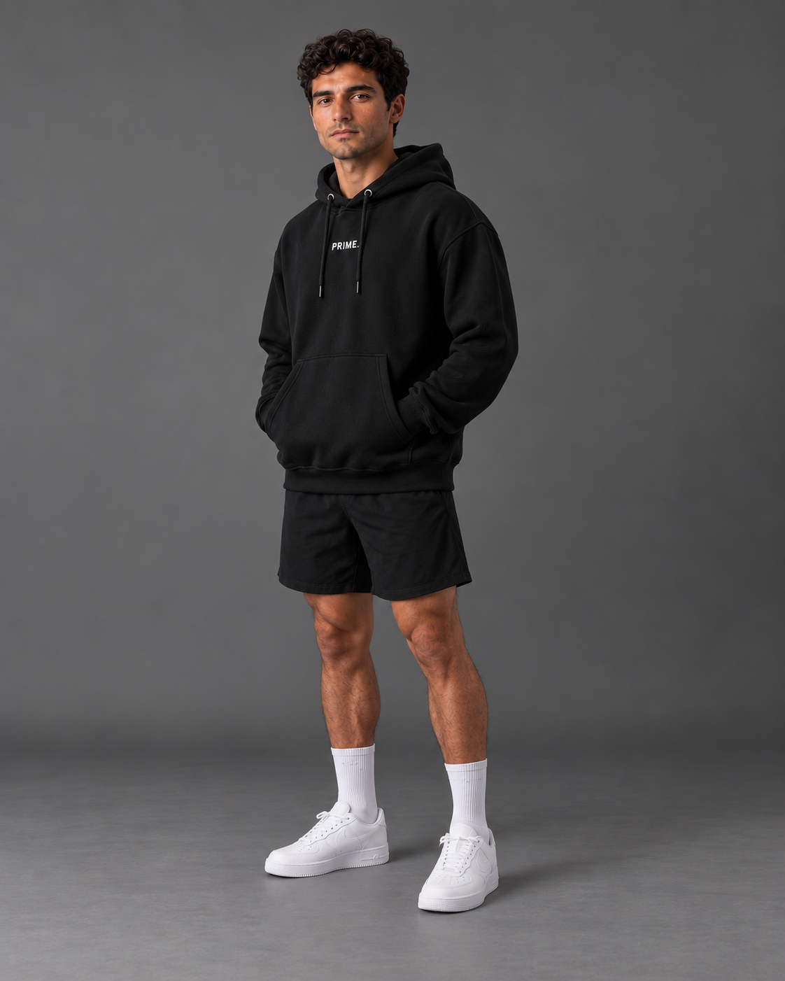PRIME Oversized Hoodie — Black